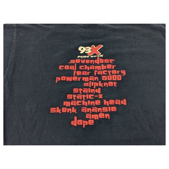 VTG 93x Clam Bake Concert Shirt Sz XL, Slipknot, Coal Chamber, Fear Factory Y2k‎ - Picture 4 of 11